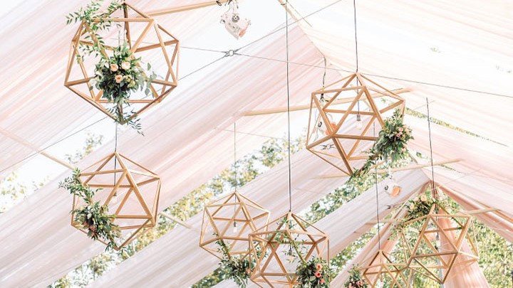 Contemporary Tented Wedding In Blush Palette Accented With Metallics Desktop Image